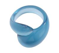 [Psdndeww] Bague en acrylique à double goutte de mode bijoux géométriques irréguliers pour fête de rendez-vous et vêtements quotidiens