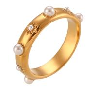 [Psdndeww] Bague en métal confortable pour un usage quotidien La bague de rendez-vous est adaptée pour les fashionistas à la recherche d'un style unique