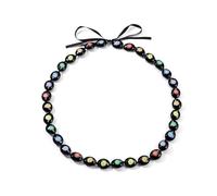 Psdndeww Beau collier de perles avec fleur embellissement cadeau pour les étudiants, collier pour femme, comme indiqué, comme sur la photo