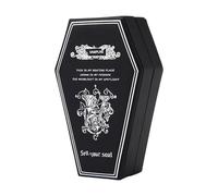 Psdndeww Boîte à bijoux élégante en forme de cercueil en polyuréthane souple pour bagues, colliers et accessoires