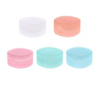 Psdndeww Boîte à savon portable Ronde Fuite Éponge pour Étui avec Couvercle Voyage Salle de Bain Accessoires de Salle de Bain