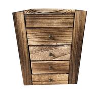 Psdndeww Boîte de rangement en bois avec compartiments - Organisateurs multicouches pour boucles d'oreilles, bracelets, colliers - Porte-accessoires