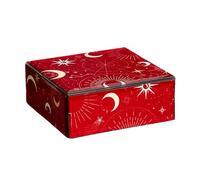 Psdndeww Boîte de rangement polyvalente pour bijoux en verre élégant Boîte de rangement pour bagues et colliers