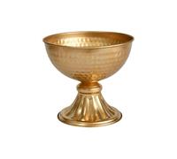 Psdndeww Bol à compote décoratif sur pied, L | Vases en forme d ' urne en fer martelé pour table, table à manger, entrée ou étagère
