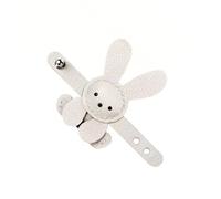 Psdndeww Breloque pour sac à main en cuir pour femme - Lapins - Porte-clés pour sac à main et sac à dos - Accessoires cadeau en cuir pour clés de voiture, blanc