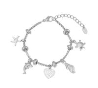 Psdndeww Breloque solaire élégante pour femme, bijoux élégants et légers en acier inoxydable, chaîne de main réglable, chaîne de main réglable, chaîne soleil et lune, Silver, Comme décrit, Comme