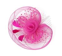 [Psdndeww] Chapeau de fleur en tulle avec breloques pour célibataires avec pinces à cheveux pour célébrations enterrement de vie de jeune fille accessoires