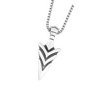 [Psdndeww] Collier amulette scandinave avec lance d'Odin Gunnile Viking en acier résistant