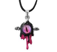 [Psdndeww] Collier avec pendentif en forme de cœur liquide gothique œil de diable croix ras du cou punk démon clavicule chaîne bijoux pour femmes accessoires
