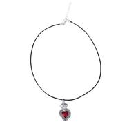 Psdndeww Collier en forme de cœur gothique effrayant, artistique, gothique, avec cœur, bijou de cou, élégant ornement de chaîne de clavicule, collier comme illustré, comme sur l'image