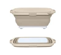 Psdndeww de préparation de Barbecue avec Couvercle, Panier de Drainage de Cuisine, Planche à découper, Outil de Barbecue, Vaisselle Pliante, Bassin pour Laver Les légumes, pour la Cuisine de