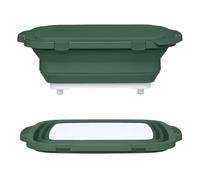 Psdndeww de préparation de Barbecue avec Couvercle, Panier de Drainage de Cuisine, Planche à découper, Outil de Barbecue, Vaisselle Pliante, Bassin pour Laver Les légumes, pour la Cuisine de