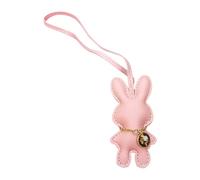 Psdndeww Dessin animé Lapin Jouet Clé en Cuir Artificiel Lapin Pendentif Porte-clés Magie Animaux Porte-clés Femmes Filles Sac Accessoires