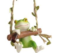 Psdndeww Échelle grimpante en forme de grenouille avec tasse à vin, décoration murale en résine pour la maison, les étagères et le jardin, décoration murale grenouille