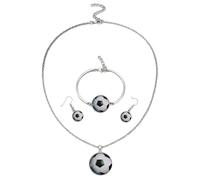 Psdndeww Ensemble de bijoux athlétiques contemporains, ensemble d'accessoires élégants, boucles d'oreilles, collier pour un usage quotidien décontracté, bijoux de sport tendance, One Size, Comme