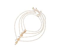 [Psdndeww] Ensemble de collier stylisé pendentif, coquillage de tortue, escargot, chaîne en alliage de fer, cadeau de bijoux