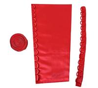 Psdndeww Ensemble de lacets dans le dos multi-usage pour robe de mariée, corset dos et robes de banquet, cordon réglable avec boutonnière en tissu bouclier pour événement formel, Rouge, Taille unique