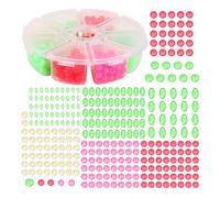 Psdndeww Équipement de pêche avec lumière dure durable Paquet Tubes souples Étui léger pour conditions d'éclairage et utilisation en extérieur Perles de pêche imperméables