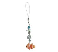 Psdndeww Fashion Perles Téléphone Lanière Étoile Téléphone Pendentif Acrylique Legier Ornement Poisson Téléphone Charme Fait Main Accessoires pour Sac