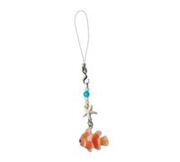 Psdndeww Fashion Perles Téléphone Lanière Étoile Téléphone Pendentif Acrylique Legier Ornement Poisson Téléphone Charme Fait Main Accessoires pour Sac