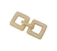 Psdndeww Fermoirs en oxyde de zirconium étincelants personnalisables pour des designs personnalisés