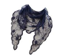 Psdndeww Foulard de messe latine voile pour femme - Mante catholique - Accessoire de fête, bleu marine, taille unique