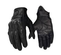 Psdndeww Gants de moto en cuir tendance avec embouts pour écrans tactiles pour toute l'année, équipement de protection quatre saisons