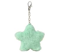 Psdndeww Joli porte-clés en peluche en forme d'étoile à cinq branches pour sac à dos, décoration de sac à dos, porte-clés de voiture durable mignon étoile à cinq branches porte-clés cadeau de fête
