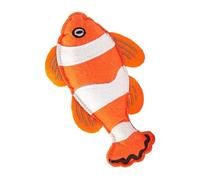 Psdndeww Jouet en forme de poisson réaliste avec tissu en feutre de menthe à chat - Jouet à mâcher amusant pour chatons, fiançailles, dentition, poisson, animal domestique, chat, comportement et