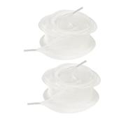 [Psdndeww] Lacets plats transparents en organza de 3,5 cm de large, baskets de ballet élégantes, design en tulle, chaussures à nœud, accessoires multi-usages pour cheveux, nœud en dentelle, blanc, L~