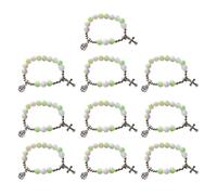 [Psdndeww] Lot de 10 bracelets avec pendentif croix religieuse, cadeau spirituel, Free Size