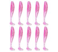 Psdndeww Lot de 10 leurres souples vers - Leurres souples - Petits poissons - Queue de queue de pêche - Appâts de pêche