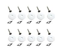 Psdndeww Lot de 10 supports pour perchoir à oiseaux - Vis et mangeoire pour nourriture - Accessoires pour cage à oiseaux