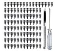 Psdndeww Lot de 100 clous coniques élégants pour loisirs créatifs en cuir et accessoires de vêtements, y compris vestes et sacs pour usage quotidien