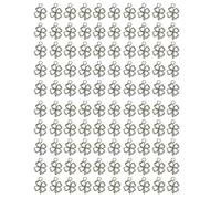Psdndeww Lot de 100 pendentifs en forme de quatre feuilles d'herbe à feuilles porte-bonheur pour pendentif à la mode Composants de bijoux Alliage Charme Parfait pour les projets de bijoux
