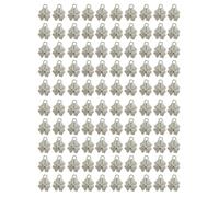 Psdndeww Lot de 100 pendentifs en forme de quatre feuilles d'herbe à feuilles porte-bonheur pour pendentif à la mode Composants de bijoux Alliage Charme Parfait pour les projets de bijoux