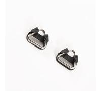 Psdndeww Lot de 2 anneaux triangulaires en acier inoxydable pour sangles d'appareil photo avec capuchons de protection