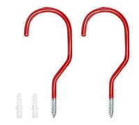 Psdndeww Lot de 2 cintres de vélo robustes - Pour montage mural - Crochets de rangement pour vélo - Organisateurs de garage - Boucles de stationnement