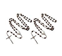 [Psdndeww] Lot de 2 colliers chapelet catholique avec croix, Free Size