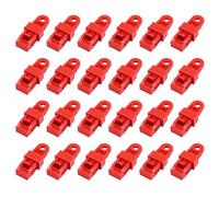 Psdndeww Lot de 24 clips de bâche résistants avec poignée de verrouillage - Clip de tente réglable - Clip en plastique - Fixation de bâche - Durable