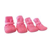 Psdndeww Lot de 4 bottes polyvalentes en silicone pour chien - Design antidérapant - Utilisation en extérieur - Confortable à porter - Facile à nettoyer