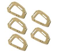 Psdndeww Lot de 5 grands mousquetons solides - Petits mousquetons - Pour les activités de plein air
