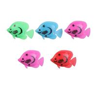 Psdndeww Lot de 5 poissons décoratifs pour aquarium - Poissons aquatiques colorés pour aménagement paysager - Artificiel coloré pour l'extérieur dans des pots