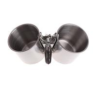 Psdndeww Mangeoire à eau pour oiseaux - Bol de nourriture pour cage à oiseaux - Perchoirs à clipser - En acier inoxydable - Avec pince