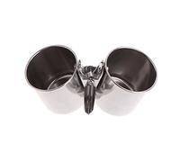 Psdndeww Mangeoire à eau pour oiseaux, bol de nourriture pour cage, tasses à clip, cintres, perroquets, bols en acier inoxydable avec pince