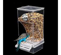 Psdndeww Mangeoire à oiseaux avec perchoir de grande capacité Distributeur automatique pour calopsittes oiseaux amoureux Cage extérieure