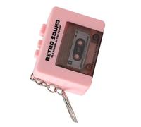 Psdndeww Miniature Recorder Tape Keychains Creative Tape Recoren Keychains Miniature Lecteur de cassettes avec 3 chansons Personnalisation Enregistrement