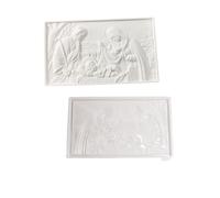 Psdndeww Moule Artistique en Silicone Créatif Mur Capsules Formes Pour Motif Famille Résine Décors Pour Ou Bureau Décors