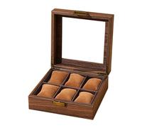 Psdndeww Organisateur de rangement pour montre en bois 2/3/6/10/12 fentes pour montres Cases Présentoir Cadeaux pour ami Pères Anniversaire