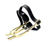 Psdndeww Paire d'éperons d'équitation avec sangles à boucle réglables, éperons équestres incurvés en métal avec détails en cristal pour une utilisation équestre